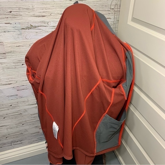 Eddie Bauer Active Zip Sweater Jacket Sz M Burnt Orange Brown Light Sports Top - Picture 9 of 15